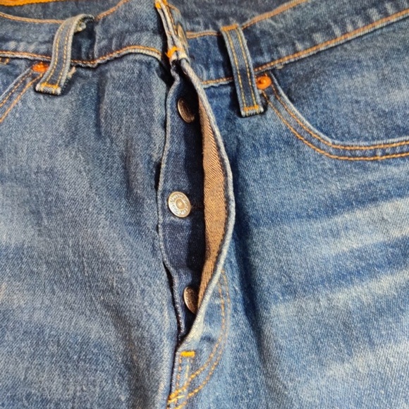 Levi's 501 Raw Hem High Rise Denim Shorts W30 EUC sz 30 - Picture 7 of 11